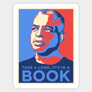 LeVar Burton Poster - Take a look its in a book By Kelly Design Company Sticker